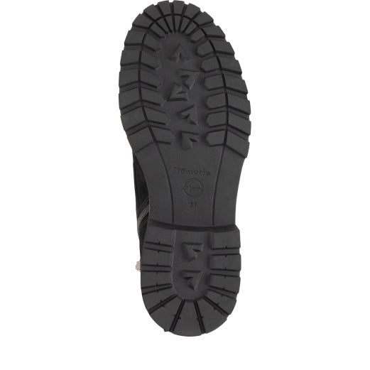 Stivaletto allacciato in camoscio Nero TAMARIS