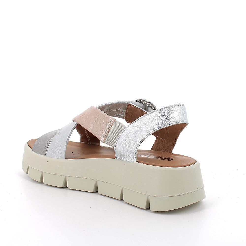 Sandali con zeppa argento/grigio IGI&CO