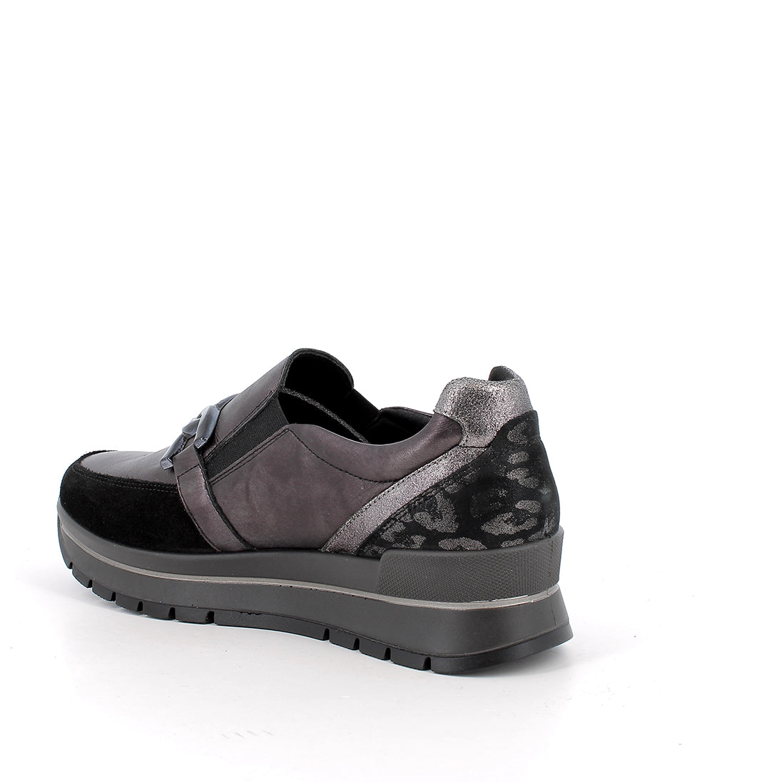 Slip on Nero in pelle IGI&CO