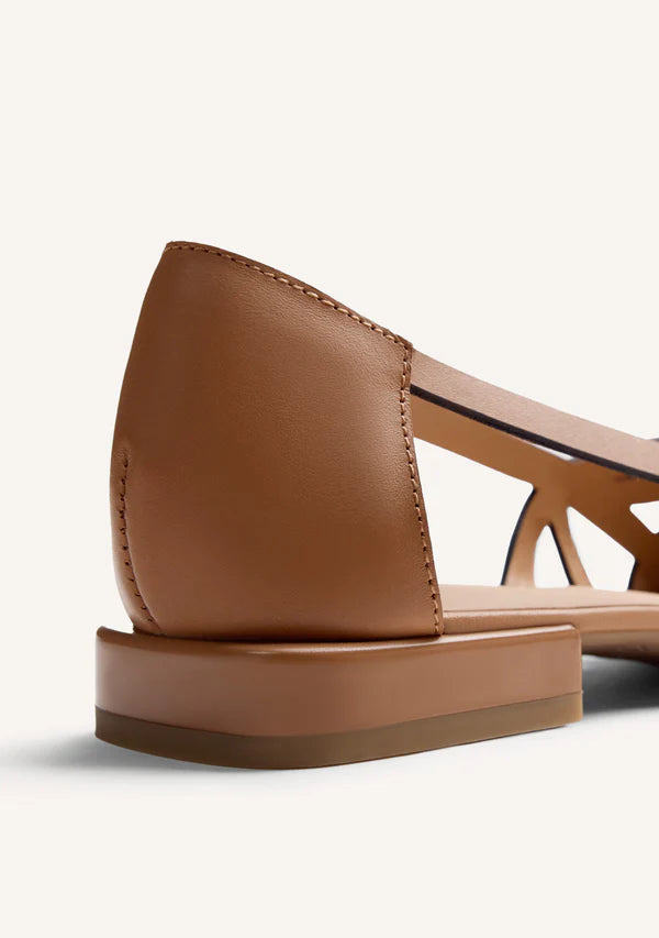 Ballerina traforata in pelle Cuoio GIOSEPPO