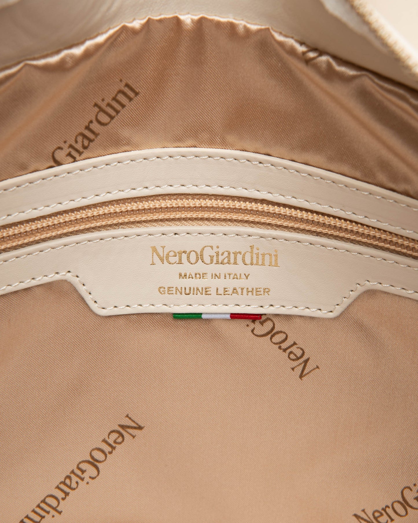 Borsa a spalla in pell Beige NeroGiardini