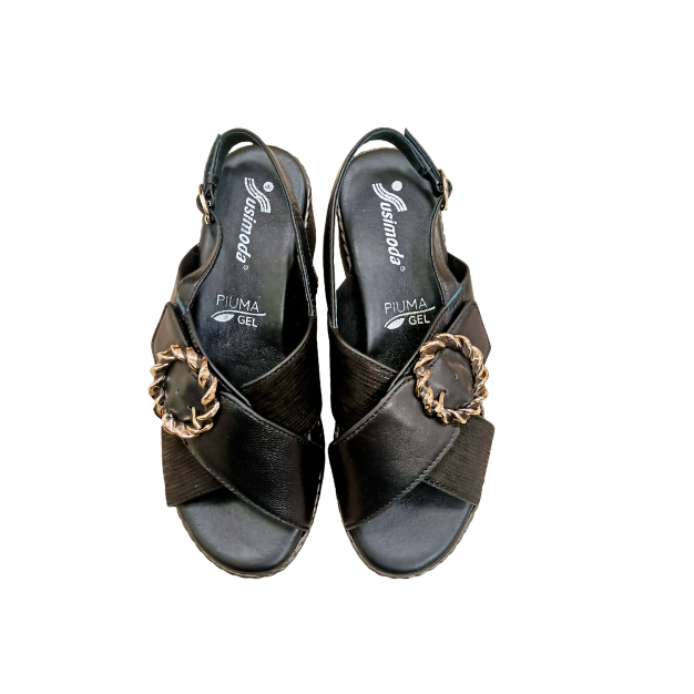 Sandalo Nero in pelle SUSIMODA