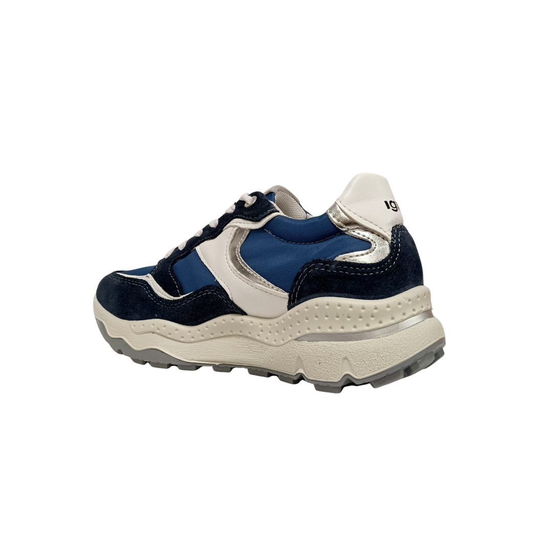 Sneakers Blu/Bianco con zeppa IGI&CO