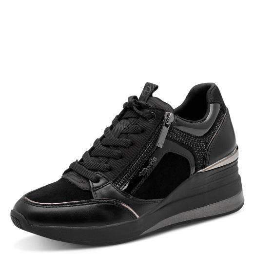 Sneaker Nera con Zeppa TAMARIS
