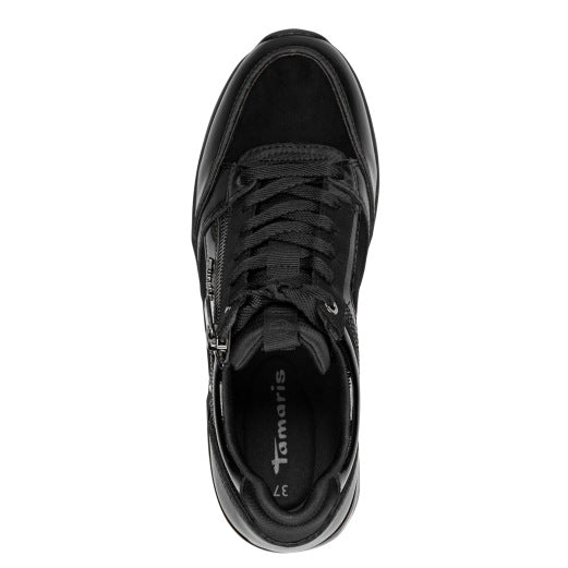 Sneaker Nera con Zeppa TAMARIS