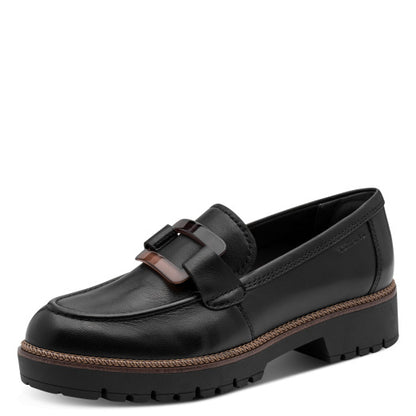 Mocassino Donna in Pelle Nera TAMARIS