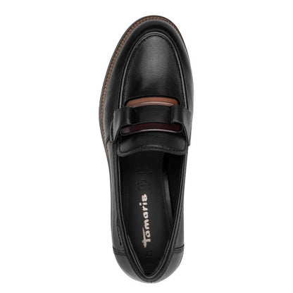 Mocassino Donna in Pelle Nera TAMARIS