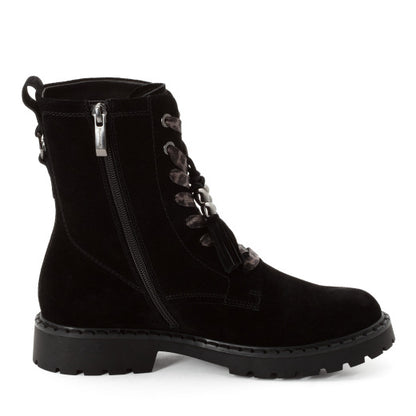 Stivaletto allacciato in camoscio Nero TAMARIS