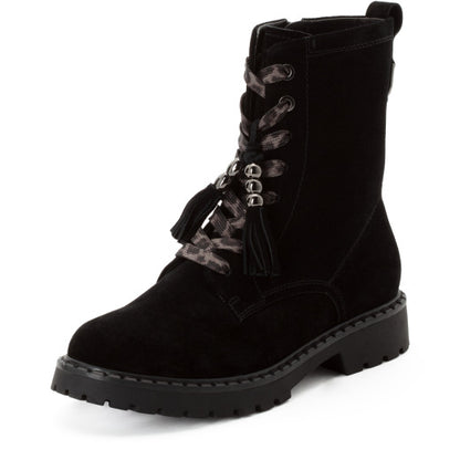 Stivaletto allacciato in camoscio Nero TAMARIS