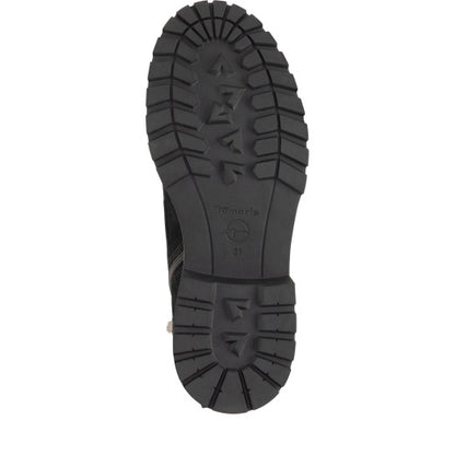 Stivaletto allacciato in camoscio Nero TAMARIS