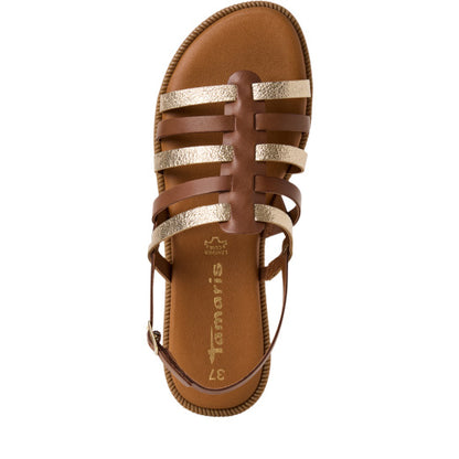 Sandalo basso Cuoio Platino TAMARIS