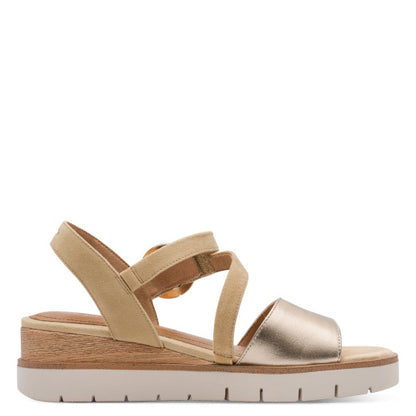 Sandalo Cuoi/Platino con strap TAMARIS