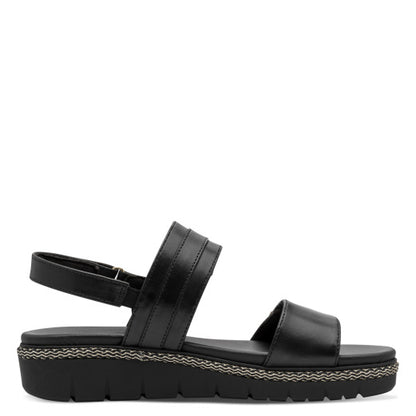 Sandalo Nero con zeppa TAMARIS
