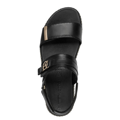 Sandalo Nero con zeppa TAMARIS