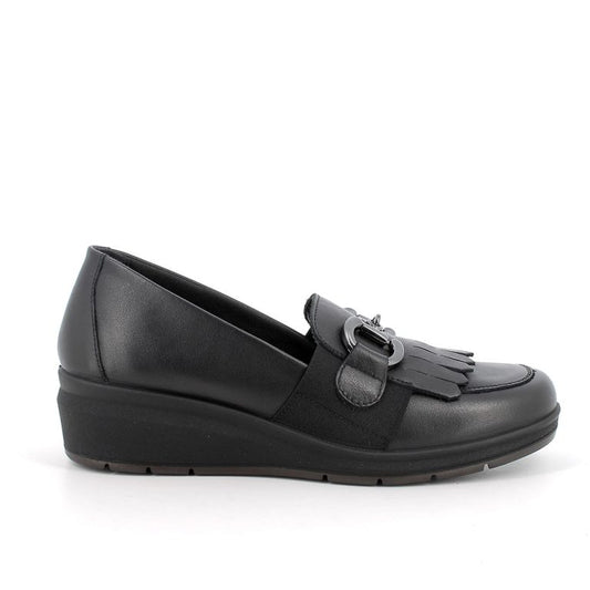 Mocassino Nero con zeppa ENVAL SOFT