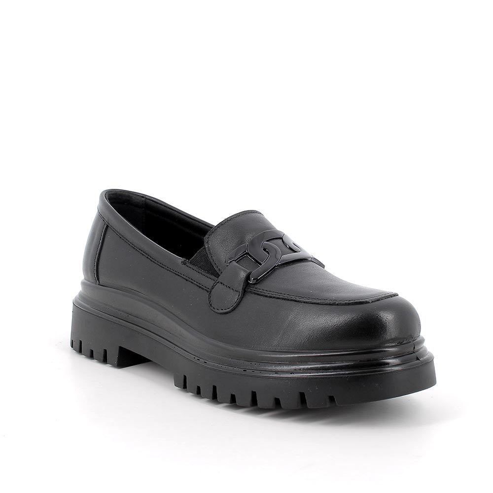 Mocassini in pelle Nera IGI&CO