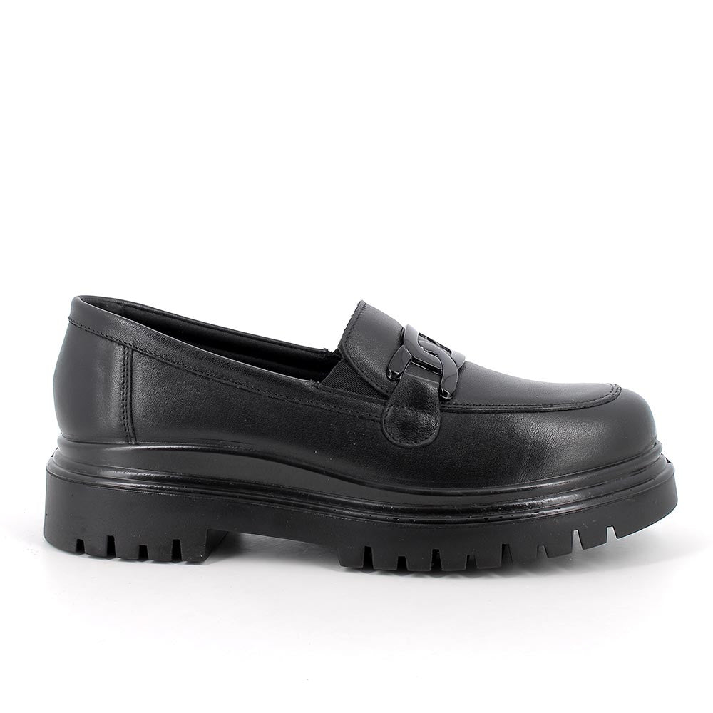 Mocassini in pelle Nera IGI&CO