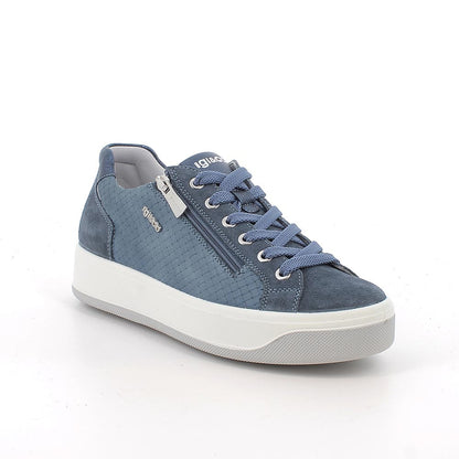 Sneakers in pelle Jeans con zip IGI&CO