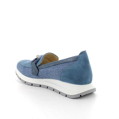 Mocassino in tessuto e camoscio Jeans IGI&CO