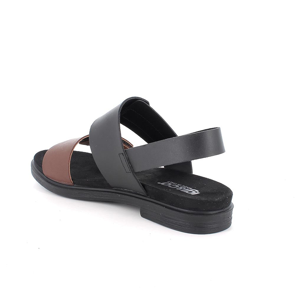 Sandali marrone/nero con strap IGI&CO