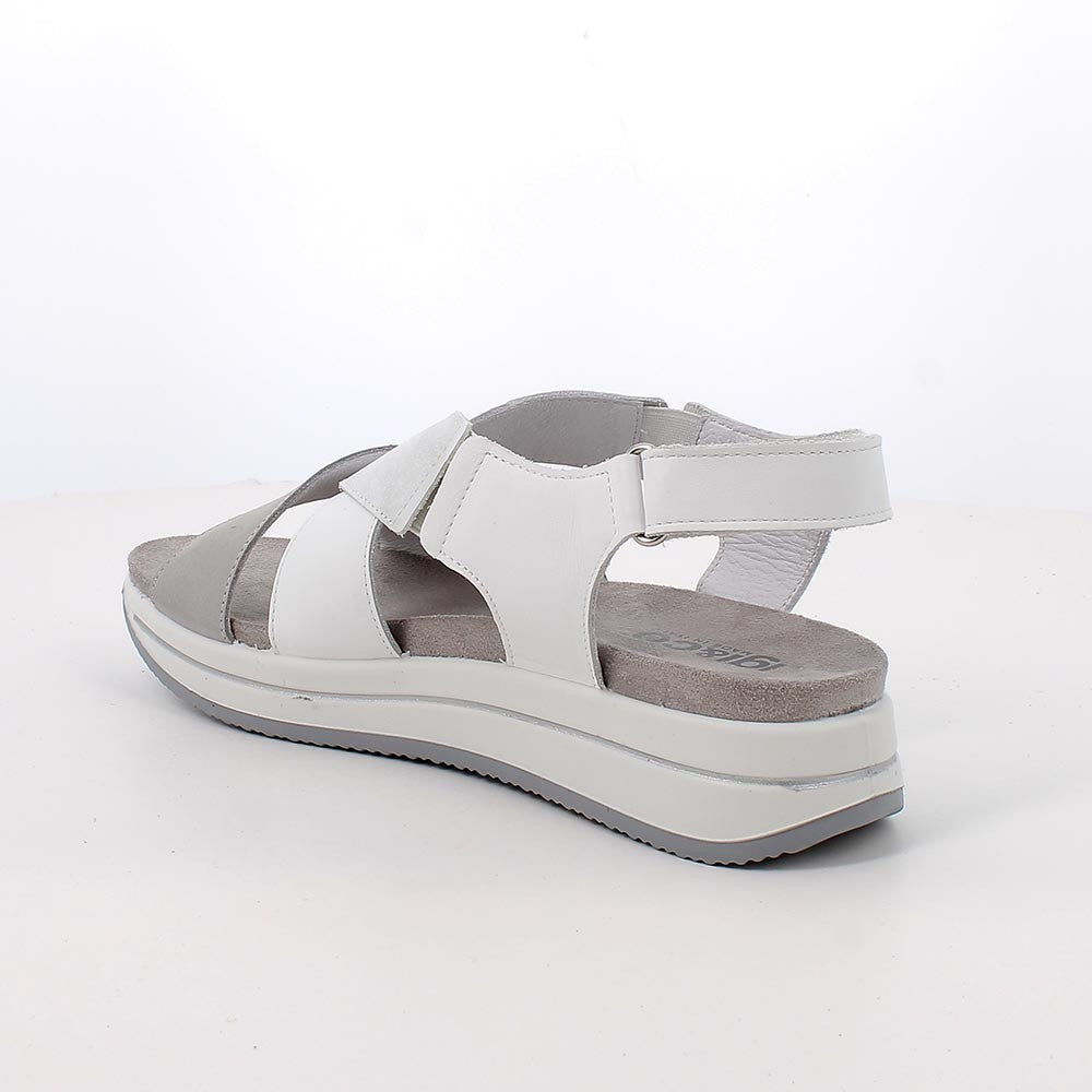 Sandali grigio/argento con fasce incrociate IGI&CO