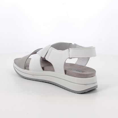 Sandali grigio/argento con fasce incrociate IGI&CO