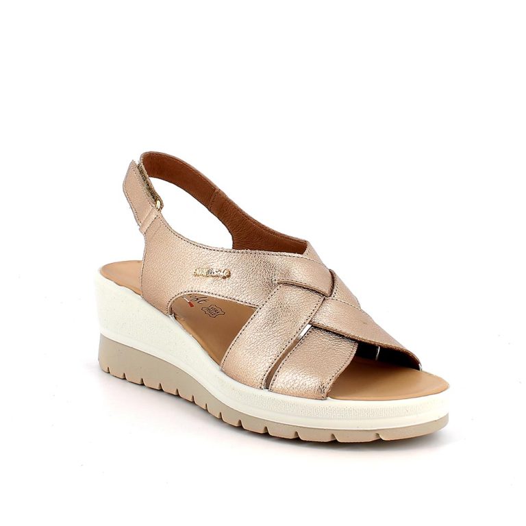 Sandalo Champagne con zeppa ENVAL SOFT