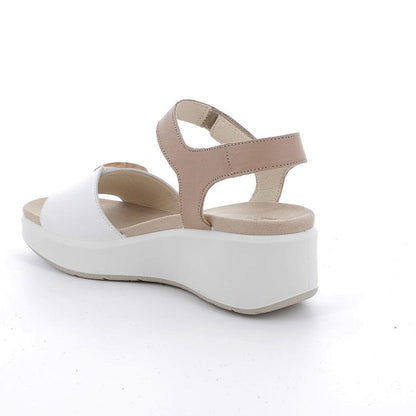 Sandalo Bianco/Beige in pelle ENVAL SOFT