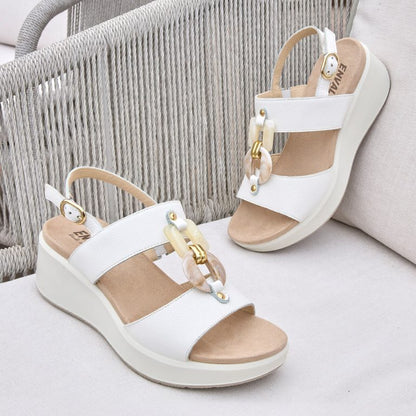 Sandalo Bianco in pelle ENVAL SOFT