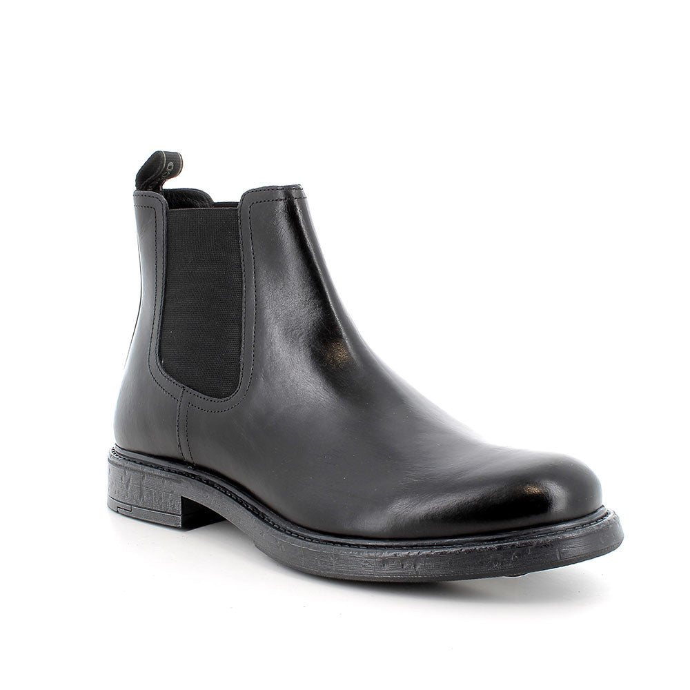 Stivaletto da uomo nero in pelle IGI&CO