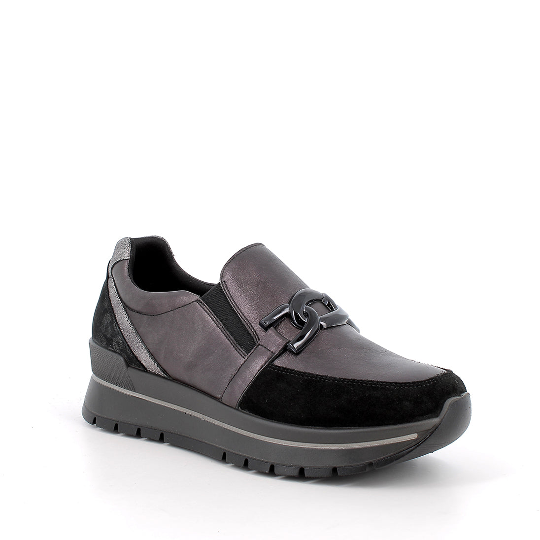 Slip on Nero in pelle IGI&CO