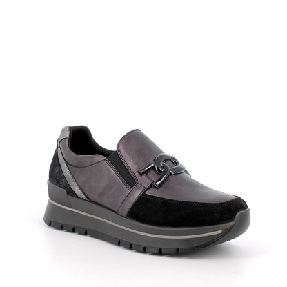 Slip on Nero in pelle IGI&CO