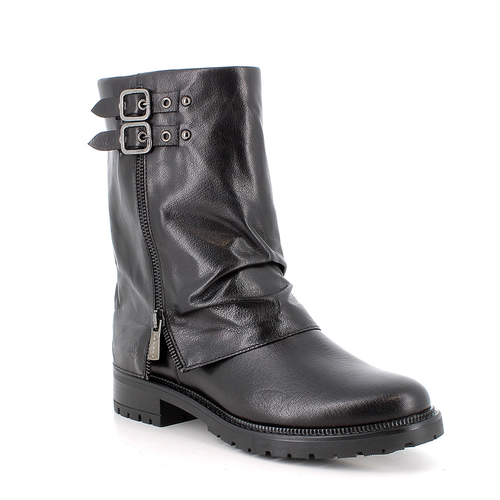 Stivaletto nero in pelle IGI&CO