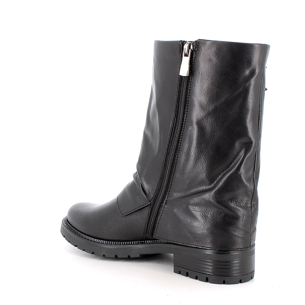 Stivaletto nero in pelle IGI&CO