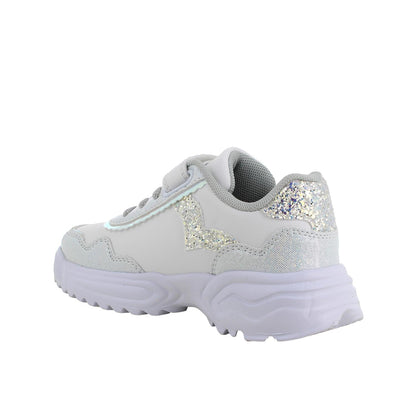 Sneakers da bambina bianco e argento PRIMIGI