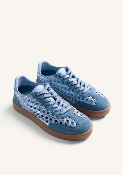 Sneaker in pelle intrecciata Azzurra GIOSEPPO