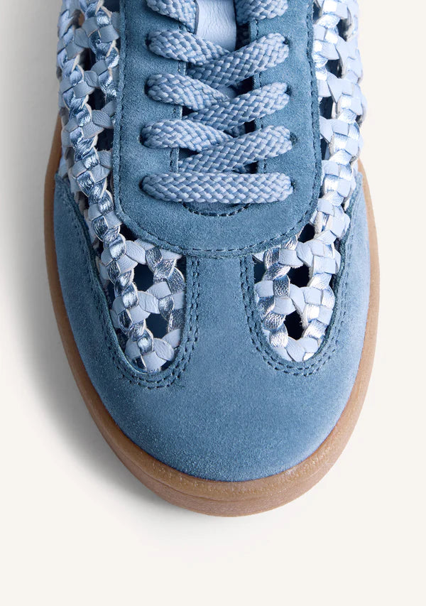 Sneaker in pelle intrecciata Azzurra GIOSEPPO