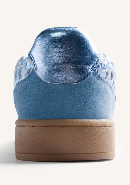 Sneaker in pelle intrecciata Azzurra GIOSEPPO