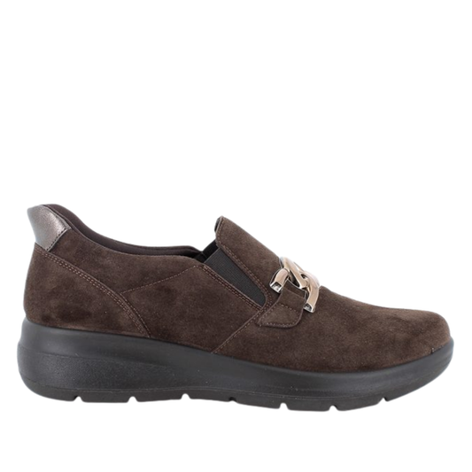 Slip-on caffè in pelle scamosciata ENVAL SOFT