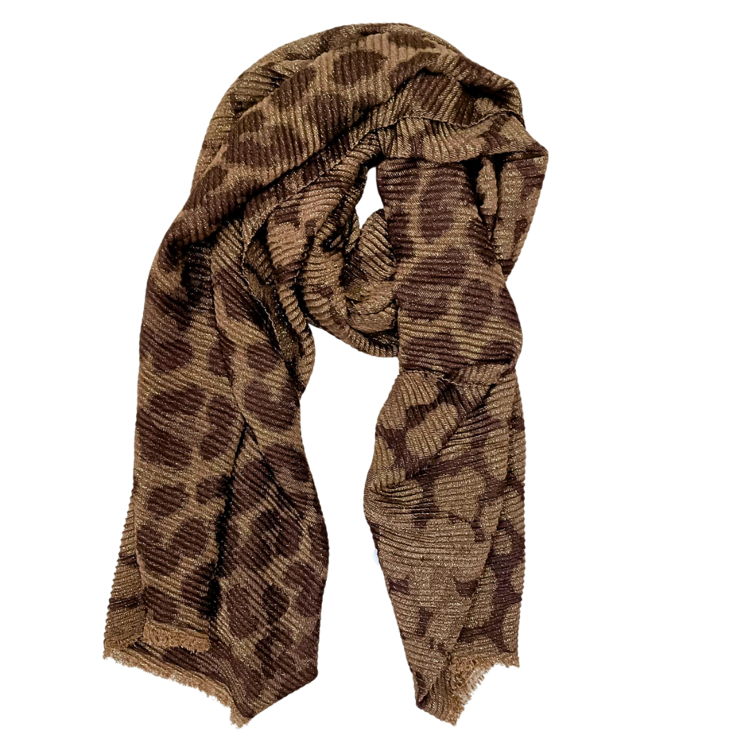 Sciarpa in stile animalier leopardato