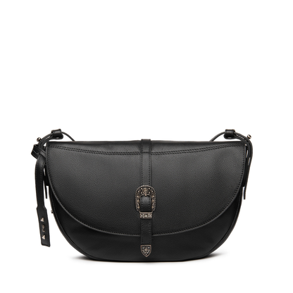 Borsa Nera a tracolla in pelle NeroGiardini