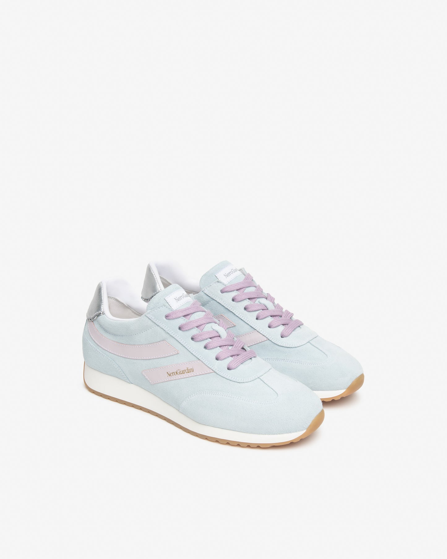 Sneaker in camoscio Azzurro NeroGiardini