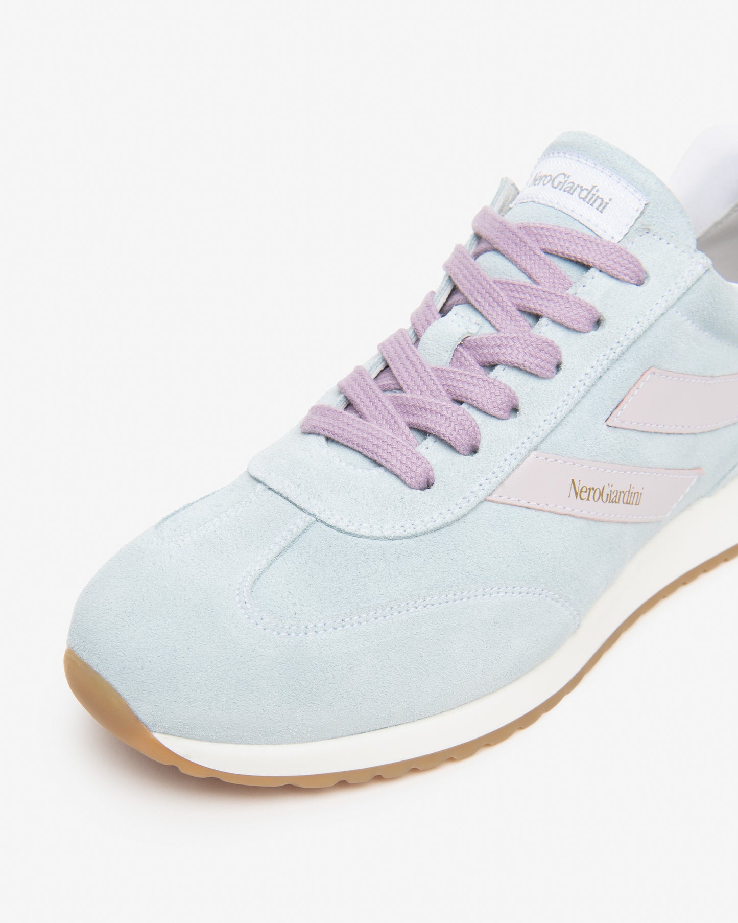 Sneaker in camoscio Azzurro NeroGiardini