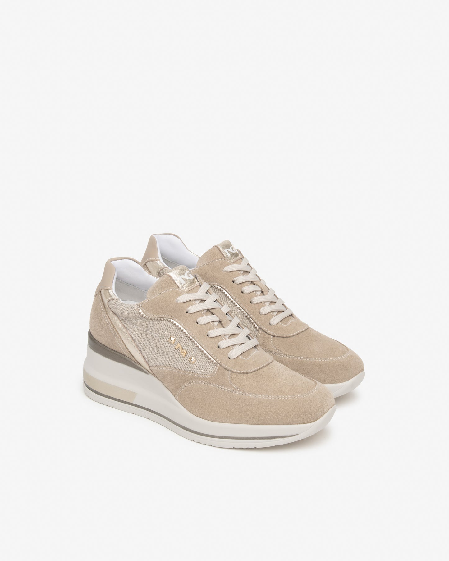 Sneakers Beige con zeppa NeroGiardini