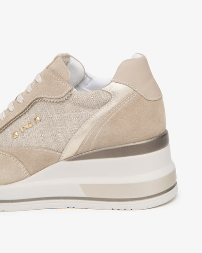 Sneakers Beige con zeppa NeroGiardini