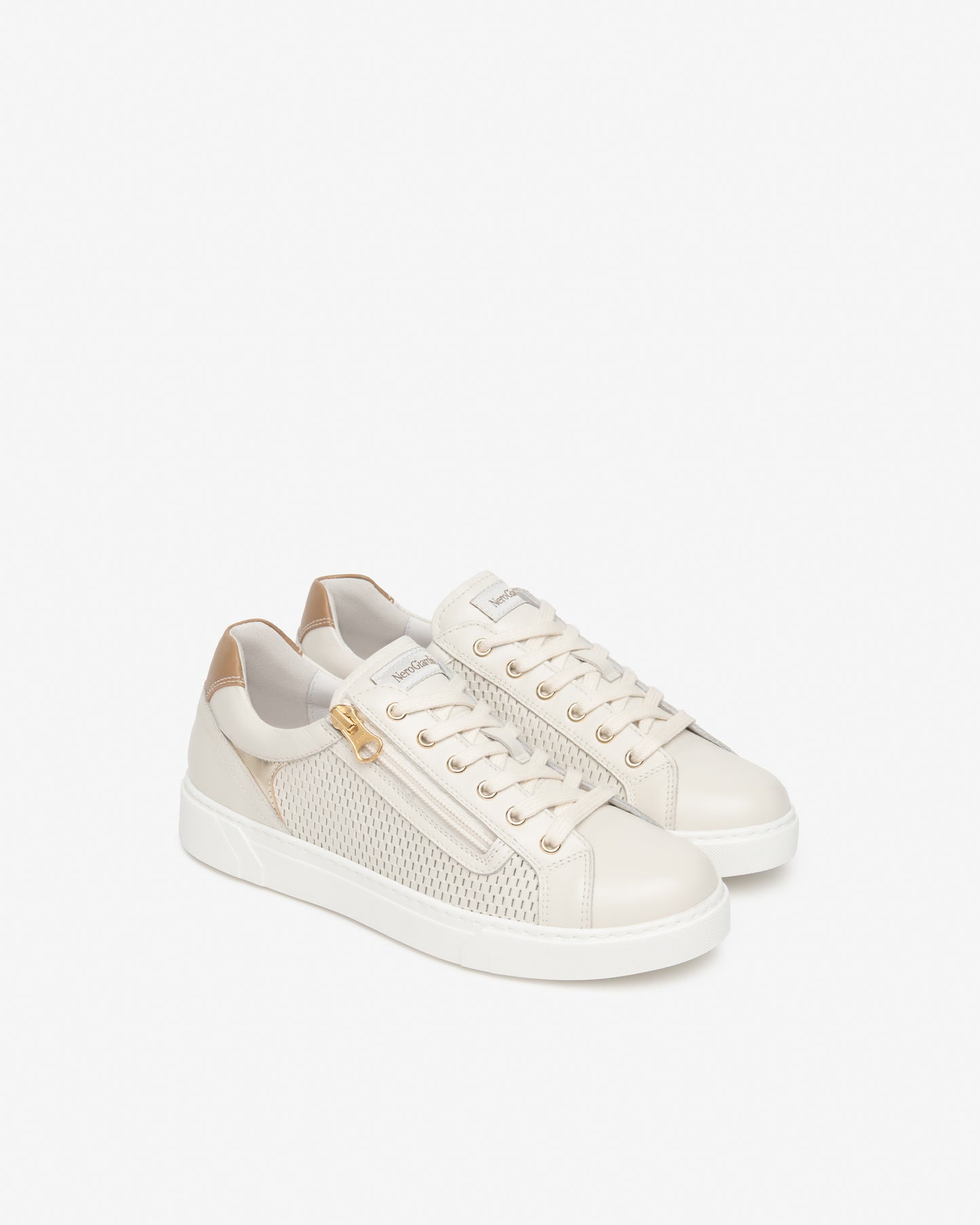 Sneaker in pelle Latte NeroGiardini