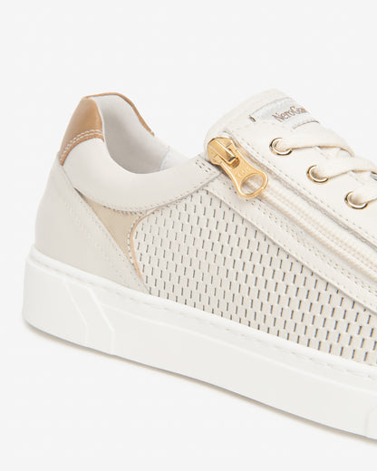 Sneaker in pelle Latte NeroGiardini