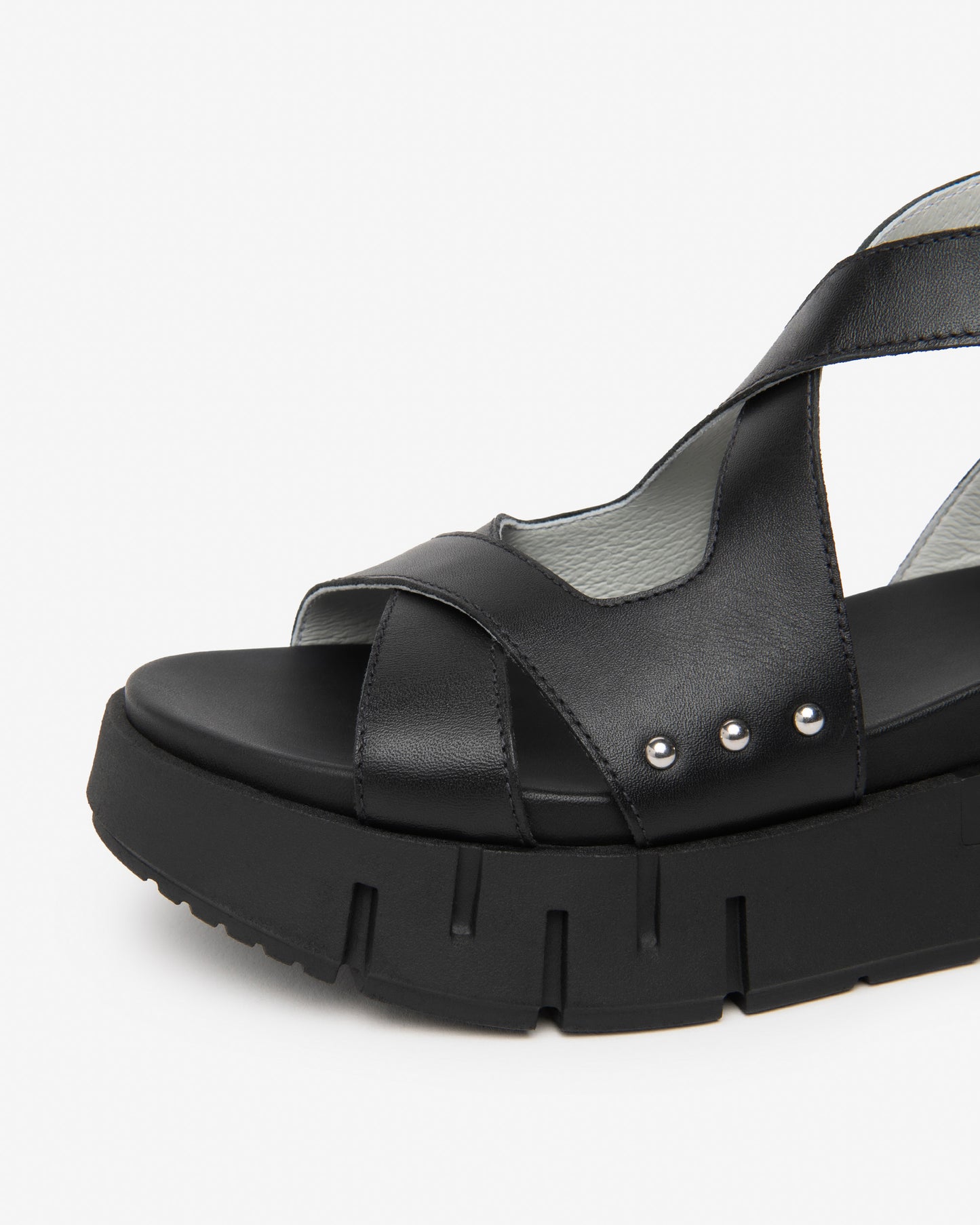 Sandalo in pelle con platform NeroGiardini