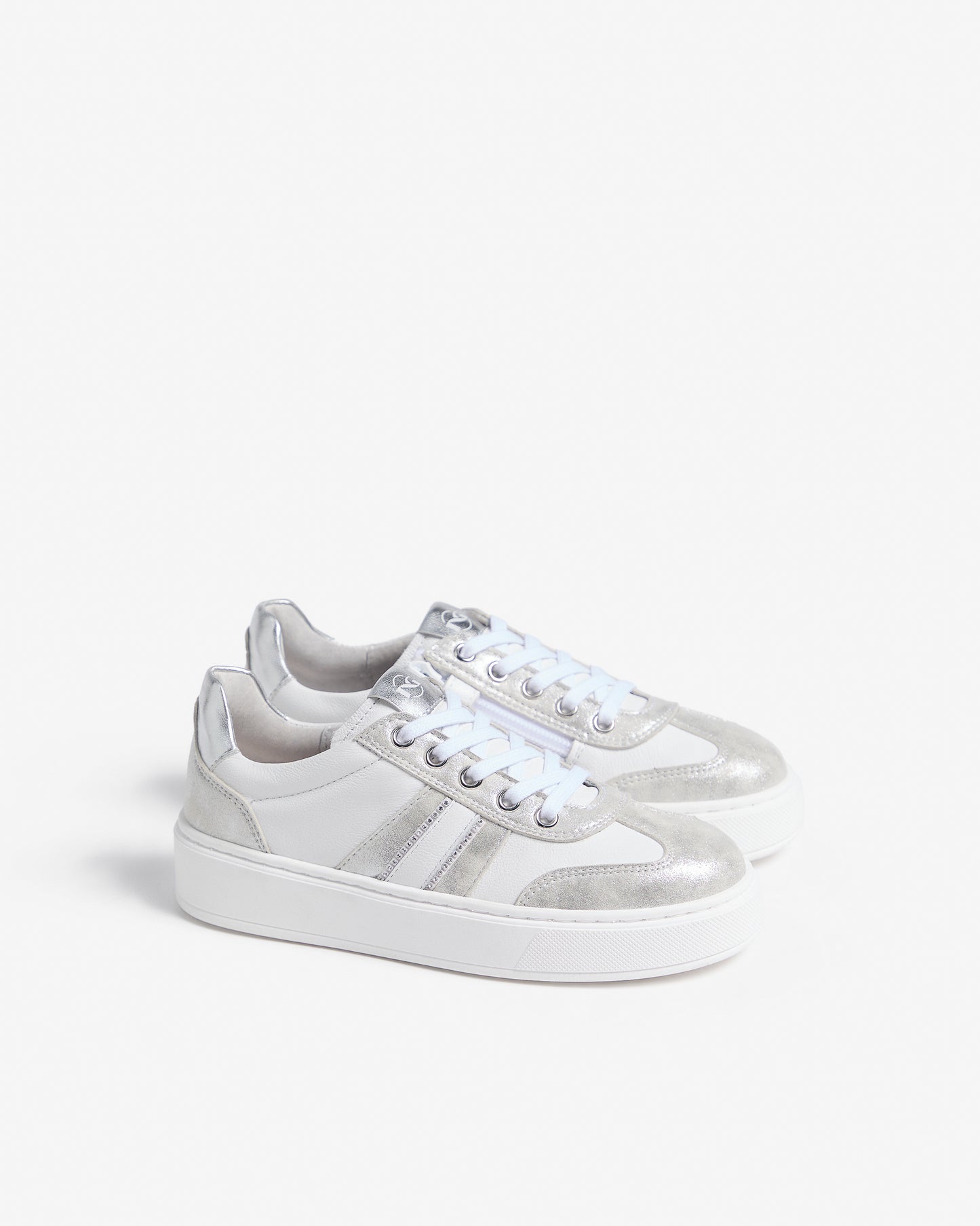 Sneaker Bianca/Argento da ragazza NeroGiardini