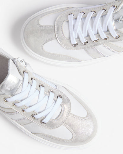 Sneaker Bianca/Argento da ragazza NeroGiardini